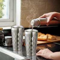 Mug à bière en acier inoxydable 304 de 450/550 ml, mug à thé, mug pour boissons, pour les restaurants, les bars, les barbecues, tasse à double paroi