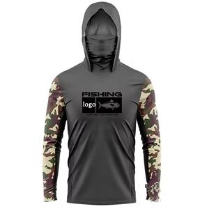 เสื้อตกปลามีฮู้ดแขนยาวทำจากโพลีเอสเตอร์พิมพ์ลายซับลิเมตเสื้อสำหรับตกปลา - Product Image 2