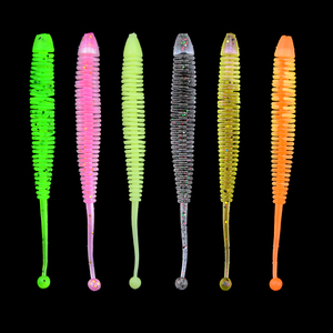 S032 10 pz/lotto Jig Worm pesca Silicone <span class=keywords><strong>esche</strong></span> morbide piccole <span class=keywords><strong>esche</strong></span> di gomma artificiale esca morbida pesca spigola <span class=keywords><strong>esche</strong></span> PescaTackle - Product Image 4