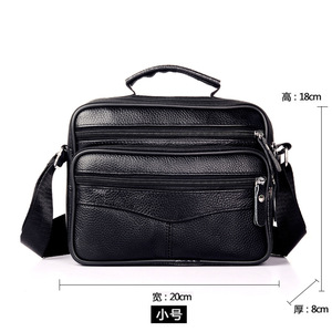 Nouveau sac à bandoulière en cuir pour hommes, sac de messager à <span class=keywords><strong>main</strong></span> décontracté en cuir de vache de première couche - Product Image 2