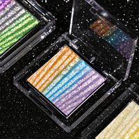 Fard à paupières OEM multichrome arc-en-ciel scintillant 43mm carré, pigment chatoyant à changement de couleur, maquillage longue tenue pour les yeux, Nouveauté 2026