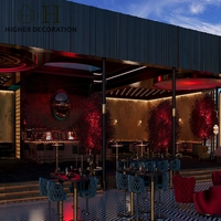 Lumières DJ colorées pour boîte de nuit, ensembles de meubles de bar en bois, meubles de salon en métal, bar de boîte de nuit avec éclairage LED