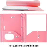 Porte-documents à deux poches avec agrafes, dossiers en plastique avec poches et porte-cartes de visite, format lettre, pour l'école, le bureau, les affaires