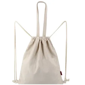 2024 Custom Sport Tote Drawstring Bag Plain Cotton Canvas <b>Mini</b> School <b>Backpack</b> Logo Travelling Drawstring Bag Letter Pattern - Product Image 1