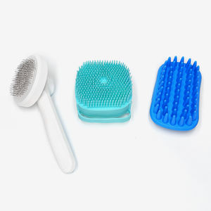 ניקוי חיות מחמד רחצה 3 ב-1 מנקה שיער לחיות מחמד מברשת מקלחת לכלב מברשת חתול לחיות מחמד סט מברשות עיסוי סיליקון רטוב יבש - Product Image 3