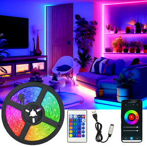 Bande lumineuse LED intelligente en cuivre 12V USB, contrôle tactile, synchronisation musicale, indice IP65, pour chambre, mur TV, salon, fête - Product Image 1