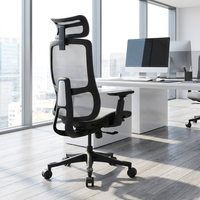 Fauteuil de bureau ergonomique pivotant en tissu, réglable en hauteur, pour la maison, la chambre et le salon