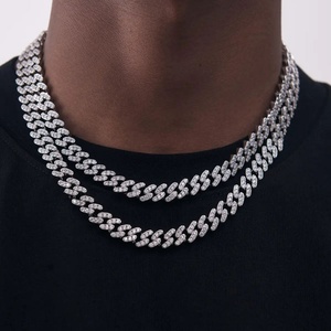 Chaîne/Bracelet en Argent Sterling 925 avec Diamant Moissanite VVS de 6 mm, Testé au Diamant, Haute Qualité, Chaîne Cubaine Glacée - Product Image 4