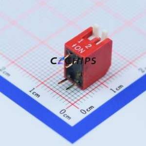 DSDP02LHGET DIP Switch Through hole Component (THT) Switch Piano Key Single Pole Single Throw 2 2.54mm - Product Image 1