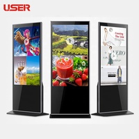 Totem Publicitaire LCD Autonome 32/43/49/55/65 Pouces Moniteur Vertical 4K Écran Tactile Kiosque Affichage Dynamique