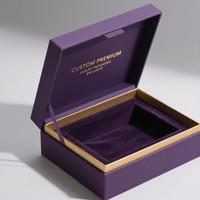 Boîtes à fermeture magnétique de luxe Emballage de boîte cadeau magnétique pour présent Emballage de boîte magnétique personnalisé Boîte cadeau violette de luxe
