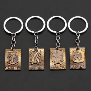 Porte-clés animé l'attaque des titans, nouveau Design, chaîne en Bronze avec Double pendentif, 4 modèles en option - Product Image 1