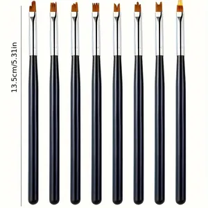 ชุดเครื่องมือเพ้นท์เล็บ 8 ชิ้น พร้อมแปรงไล่สีลายดอกไม้หลากหลายแบบ สำหรับเล็บเจล ชุดทำเล็บ DIY - Product Image 2