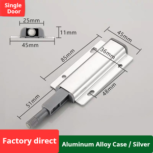 Apriporta a Molla Magnetica a Rimbalzo in Lega di Alluminio Prezzo di Fabbrica per Armadietti, Porte a Pressione, Porte Nere, Porte Senza Foratura per Camera da Letto e Hotel - Product Image 1