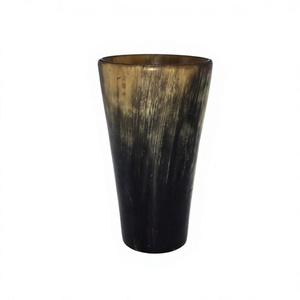 Luxury Handcrafted Viking Drinking Horn Glass for Beer <b>Wine</b> Whisky Natural Buffalo Black Horn Drinking Glass for Bar Party - Product Image 1