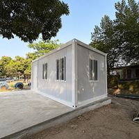 Maison conteneur modulaire en acier de 20 pieds, démontable, pour atelier, maison conteneur préfabriquée en panneaux sandwich, pour camp, école
