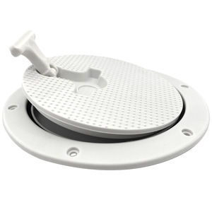 Circular Plastic Hatch Cover With Rotating <b>Handle</b> For Boat Deck Storage Compartment Access <b>Door</b> <b>Replacement</b> Repair Part - Product Image 2
