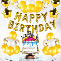 Ballons en aluminium de 16 pouces pour décoration de fête, bannière en feuille, ballons suspendus, lettres en feuille pour joyeux anniversaire