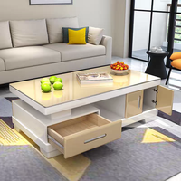 Ensemble de meuble TV extensible et table basse de style moderne, meuble TV de luxe