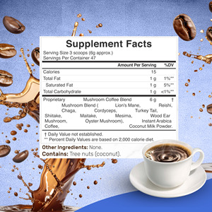 Factory Wholesale Mushroom Coffee Blend <b>Supplement</b> for Adults Supports Immunity Energy & Focus with Antioxidant Benefits - Product Image 3