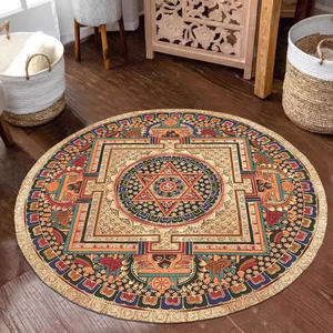 Alfombra Redonda de Cachemira de Alta Gama, Estilo Lujoso, Resistente a la Suciedad, Gruesa, para Sala de Estar, Dormitorio, Sofá, Mesa de Centro, Alfombra de Noche - Product Image 3