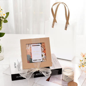 Custom Paper Gift <b>Box</b> Transparent Window Paperboard Packaging <b>Box</b> Ribbon Floral Bakery <b>Wedding</b> Favor <b>Box</b> - Product Image 4