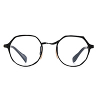 Montura de Gafas Redondas sin Aro de Titanio con Estuche, Ligeras, con Protección Anti-luz Azul, para Adultos Unisex