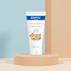 Crème de soin hydratante et cicatrisante bio de haute qualité 50 ml pour l'eczéma et les érythèmes fessiers des bébés, pour peaux sensibles, usage quotidien, marque privée - Product Image 2