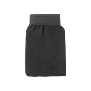 Black Exfoliating Bath Mitt with Medium Sand, Single Layer, Double-Sided Massage for <strong>Back</strong> <strong>Scrubbing</strong> and Bathing - Product Image 4