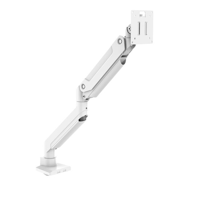 Popular Heavy Duty White Single Arm Adjustable Monitor Bracket Fit for 17"-49" Screen Max Loading 18Kgs