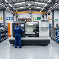 Grand tour CNC horizontal personnalisé CK6140 à lit plat, économe en énergie, avec moteur à contrôle précis et haute rigidité