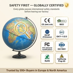 Globo Terráqueo Político Inglés Giratorio 360° con Soporte <span class=keywords><strong>de</strong></span> Metal Bronce Antiguo <span class=keywords><strong>de</strong></span> 20cm, Decoración <span class=keywords><strong>de</strong></span> Escritorio - Product Image 4