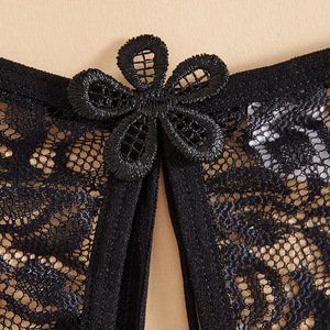 กางเกงในลูกไม้สีดำเอวต่ำระบายอากาศ - Product Image 3