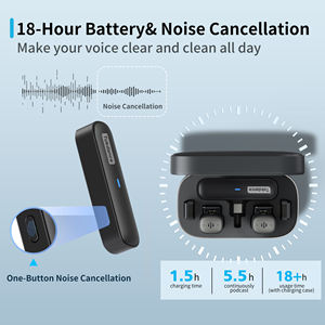 Tokdance 3-en-1 <span class=keywords><strong>Mini</strong></span> 2 Pack Microphone Lavalier sans fil 2.4G Ultra-Low Delay Clip Lapel Microphone System Noise Cancelling - Product Image 5