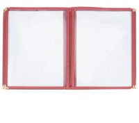 Yimi Leather Fournisseur 6 Panneau 12 Vues Café Menu Couverture Taille 8.5*11