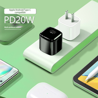 Vente chaude 20W GaN Charge Rapide Type C Chargeur Mural Qc3.0 Adaptateur Mini Prise pour iPhone PD Charge Rapide pour Caméra 5V/3A