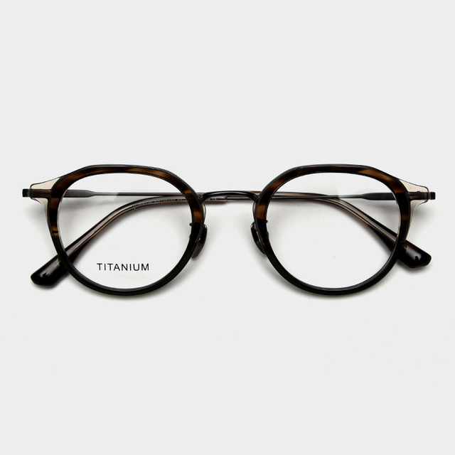 98589 High Quality Personality Computer Eyeglasses Titanium Round Eyewear Retro Men Women Prescription Optical Frame 2025