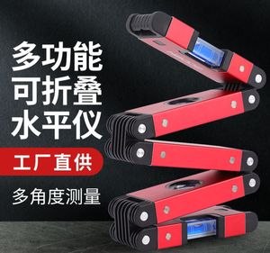 Multi-function Folding ABS <strong>Spirit</strong> <strong>Level</strong> with 45/90/180 Bubbles 1mm Accuracy 600mm Length and Additional Tools - Product Image 5