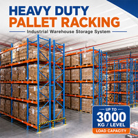 Sistema de Estanterías de Acero de Alta Resistencia de 4 Niveles con Capacidad de 2000 kg por Nivel para Almacenamiento Industrial
