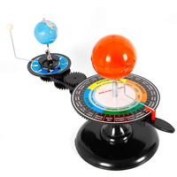 Modèle de planètes du système solaire, trois globes, modèle Soleil Terre Lune, modèle de planétarium, mouvement manuel pour l'enseignement scientifique et astronomique