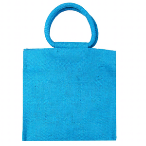Bolsa de Mano de Lona Azul de Alta Calidad con Cierre de Cremallera, Color Sólido, Estilo Minimalista, para Todas las Temporadas, Bolsa de Compras de la India - Product Image 2