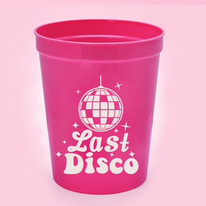 Vaso Reutilizable de 16 oz Rosa y Blanco para Despedida de Soltera, Novia Disco, Personalizado para Bodas, Festivales y Eventos - Product Image 2