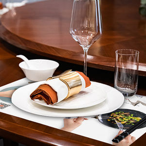 Bandeja desechable de papel mantel comedor Navidad personalizado restaurante platos manteles de papel menú impresión manteles individuales de papel - Product Image 4