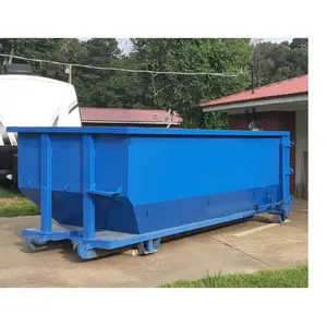 Hook Lift Dumpster Roll Off Container Scrap Metal Skip Bin For Solid Waste