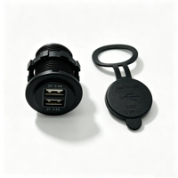 Prise d'alimentation USB double 5V 4.8A DC (2.4A+2.4A) pour camping-car, bateau, caravane