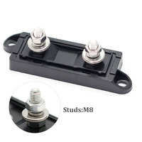 Porte-fusibles automobile MEGA 32V DC 30A-500A à fixation par boulons, bloc de fusibles automobile avec couvercle transparent pour bateaux marins et camping-cars