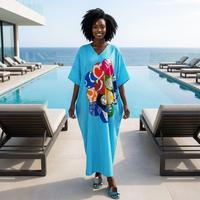 Robe Kaftan Boubou Africaine Maxi Élégante de Luxe Anti-Imprimé Ankara Grande Taille pour Femme Streetwear