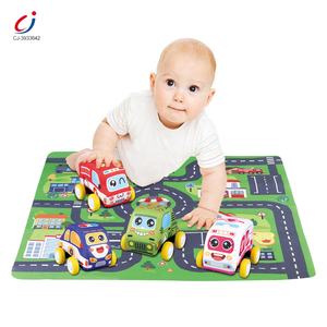 Chengji Vroege Educatieve Cartoon Doek Pullback Auto Baby Kruipen Tapijt Zacht Speelgoed Set Game <span class=keywords><strong>Mat</strong></span> Voor Baby - Product Image 2