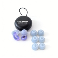 Bouchons d'oreilles CE 26 dB pour la protection auditive anti-bruit pour le sommeil, les concerts, la moto, les études, 4 embouts de taille différente avec petite boîte, violet