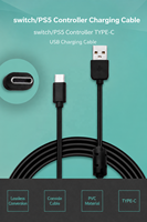 CE-Zertifiziertes 1,8m Typ-C-Kabel mit Ferritkern für PS5 Switch Controller 1A Sicheres Lade- und Datenkabel